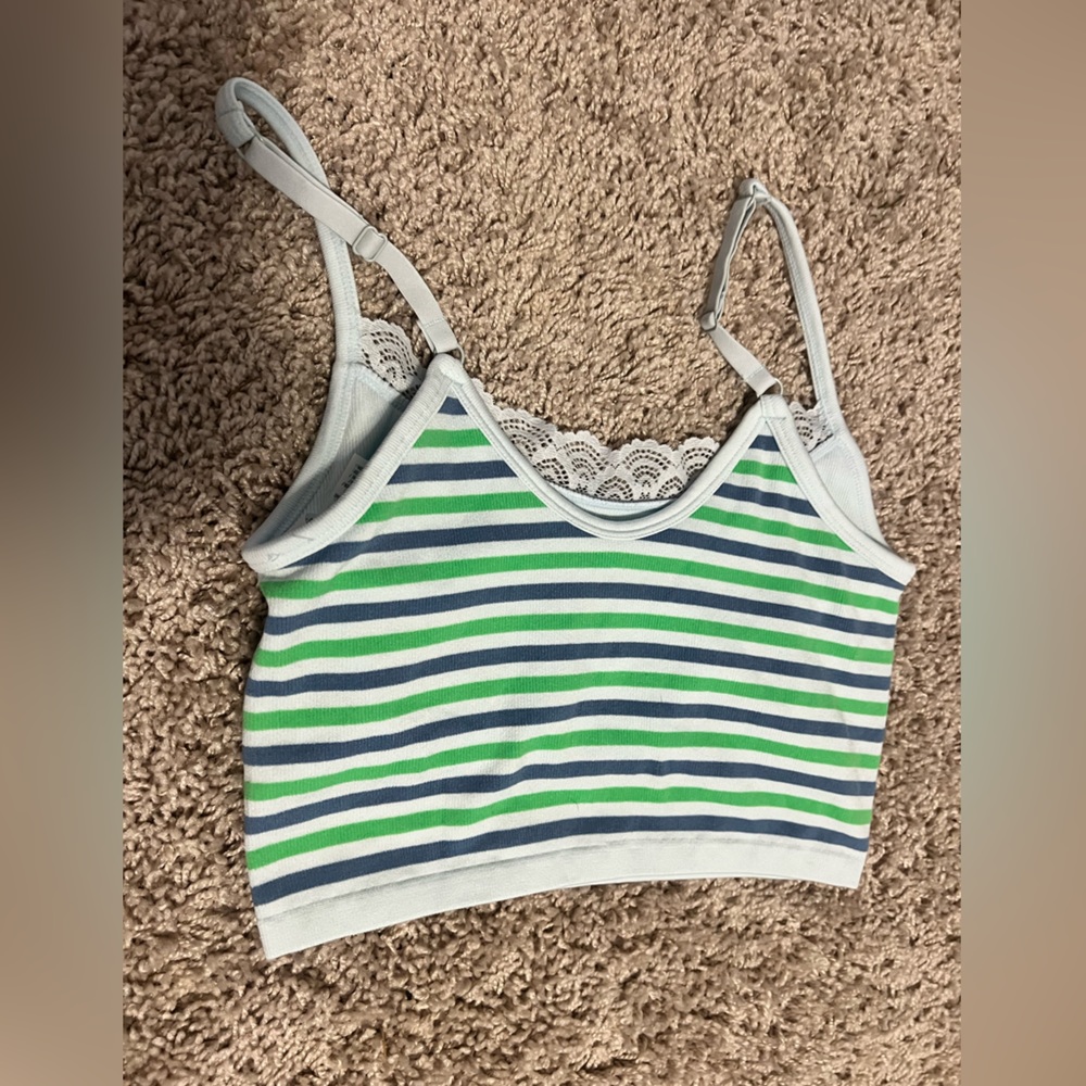 Stripped crop top tank top